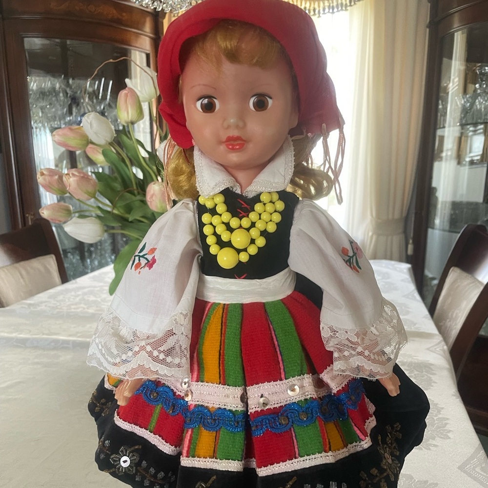 18” toll Polish Folk Costume Doll